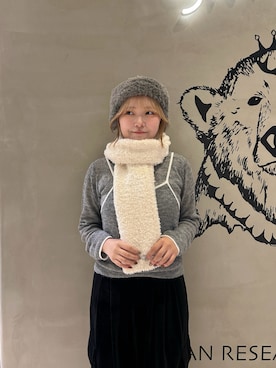 「アイテム（ヘアアクセサリー、グレー系）」を使った、さきさん（レディース・153cm）の秋コーディネート