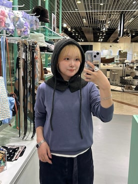 「アイテム（バレッタ/ヘアクリップ）」を使った、さきさん（レディース・153cm）の秋コーディネート