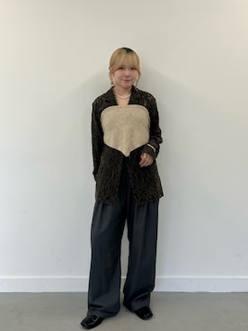 「アイテム（バンダナ/スカーフ）」を使った、さきさん（レディース・153cm）の秋コーディネート