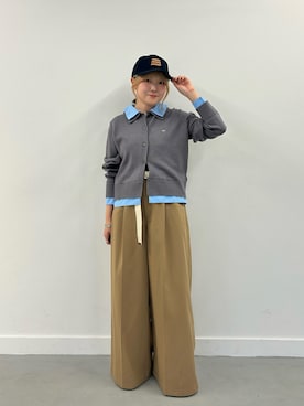 「アイテム（リング）」を使った、さきさん（レディース・153cm）の秋コーディネート