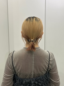 「アイテム（ヘアゴム）」を使った、さきさん（レディース・153cm）の秋コーディネート