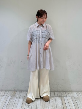 「KBF（ケイビーエフ）のアイテム（ワンピース/ドレス）」を使った、さきさん（レディース・153cm）の春コーディネート