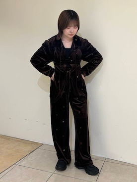 「アイテム（その他アウター、ブラウン系）」を使った、さきさん（レディース・153cm）の秋コーディネート