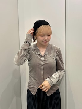 「アイテム（ヘアバンド）」を使った、さきさん（レディース・153cm）の秋コーディネート