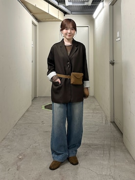 「KBF（ケイビーエフ）のアイテム（その他シューズ）」を使った、さきさん（レディース・153cm）の秋コーディネート