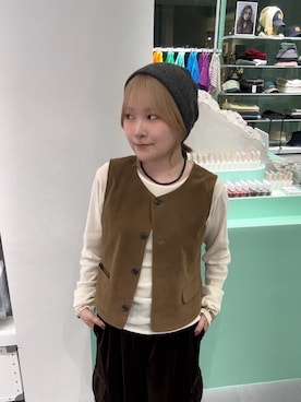 「アイテム（アクセサリー）」を使った、さきさん（レディース・153cm）の秋コーディネート