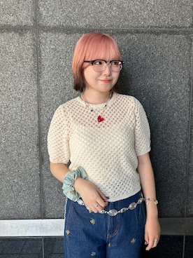 「アイテム（ヘアゴム）」を使った、さきさん（レディース・153cm）の夏コーディネート