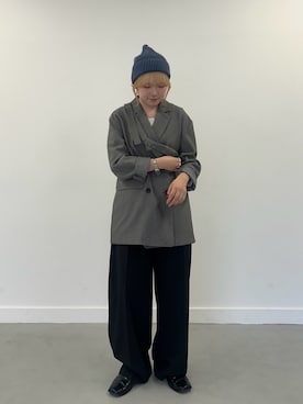 「アイテム（イヤリング）」を使った、さきさん（レディース・153cm）の秋コーディネート
