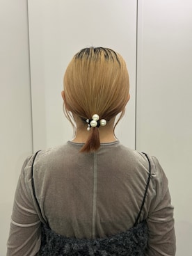 「アイテム（ヘアゴム）」を使った、さきさん（レディース・153cm）の秋コーディネート