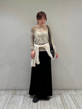 「KBF（ケイビーエフ）のアイテム（トップス）」を使った、さきさん（レディース・153cm）の秋コーディネート