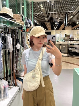 「アイテム（スマホグッズ）」を使った、さきさん（レディース・153cm）の夏コーディネート