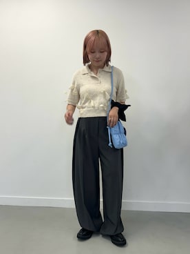 「アイテム（ヘアゴム）」を使った、さきさん（レディース・153cm）の秋コーディネート