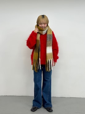 「アイテム（リング）」を使った、さきさん（レディース・153cm）の秋コーディネート