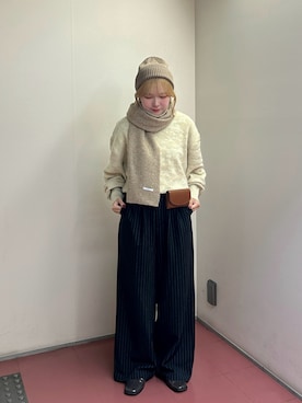 「アイテム（イヤリング）」を使った、さきさん（レディース・153cm）の秋コーディネート