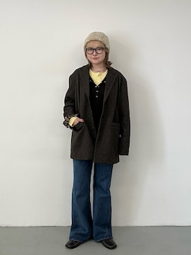 「アイテム（リング）」を使った、さきさん（レディース・153cm）の秋コーディネート