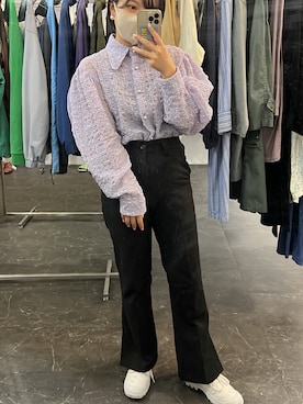 「HONEY MI HONEY（ハニーミーハニー）のアイテム」を使った、ぽさん（レディース・155cm）の秋コーディネート