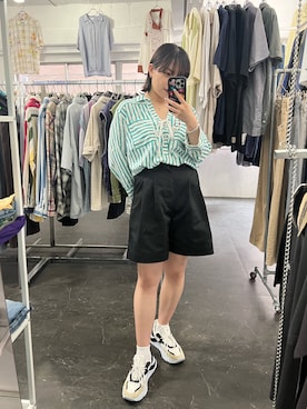 「D.A.T.E.（デイト）のアイテム」を使った、ぽさん（レディース・155cm）の夏コーディネート