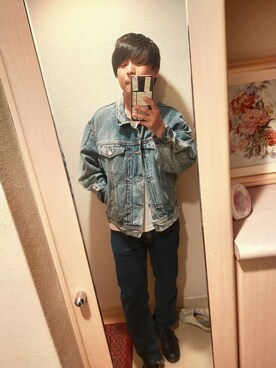 「EDWIN（エドウィン）のアイテム（ジャケット/アウター）」を使った、まささん（メンズ・158cm）の春コーディネート