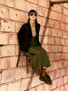 「アイテム（ソックス/靴下）」を使った、meriさん（レディース・168cm）の秋コーディネート