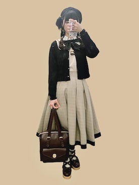 「アイテム（ハンチング/ベレー帽）」を使った、meriさん（レディース・168cm）の冬コーディネート