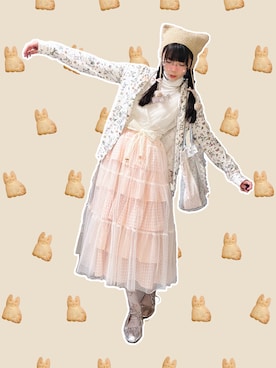 「アイテム（バレッタ/ヘアクリップ）」を使った、meriさん（レディース・168cm）の秋コーディネート