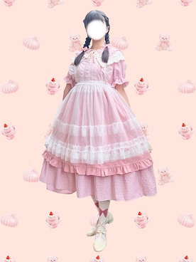 「アイテム（付け襟）」を使った、meriさん（レディース・168cm）の秋コーディネート