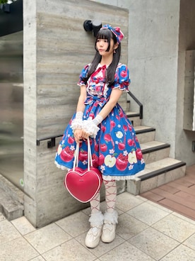 「MILK（ミルク）のTEAM ハートバッグ（ショルダーバッグ、その他）」を使った、meriさん（レディース・168cm）の夏コーディネート