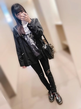 「アイテム（バックパック/リュック）」を使った、meriさん（レディース・168cm）の冬コーディネート