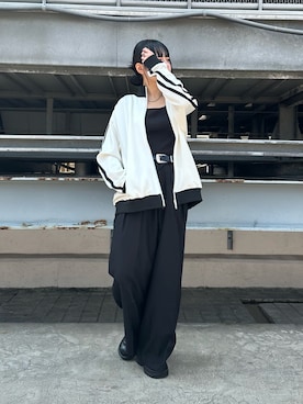 「tk.TAKEO KIKUCHI（ティーケータケオキクチ）のアイテム（ブルゾン）」を使った、mizukiさん（レディース・163cm）の秋コーディネート