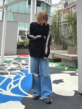「tk.TAKEO KIKUCHI（ティーケータケオキクチ）のアイテム（ブルゾン）」を使った、mizukiさん（レディース・163cm）の秋コーディネート