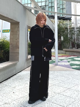 「tk.TAKEO KIKUCHI（ティーケータケオキクチ）のアイテム（ブルゾン）」を使った、mizukiさん（レディース・163cm）の冬コーディネート