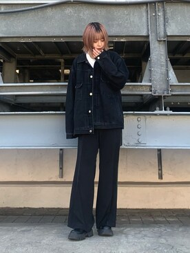 「tk.TAKEO KIKUCHI」｜「アイテム（デニムジャケット）」を使った、mizukiさん（レディース・161cm）の春コーディネート