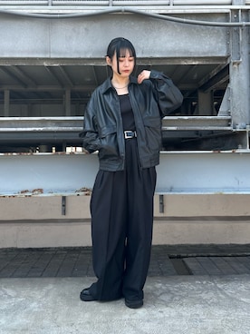 「tk.TAKEO KIKUCHI（ティーケータケオキクチ）のアイテム（ブルゾン）」を使った、mizukiさん（レディース・163cm）の秋コーディネート