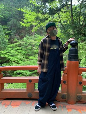 「niko and...（ニコアンド）のアイテム（サロペット/オーバーオール）」を使った、BLACKさん（メンズ・167cm）の夏コーディネート