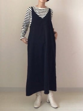 「キャミソールワンピ」｜HIKARI  HAGAさん（レディース・159cm）の秋コーディネート