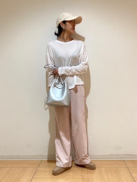「ペインターパンツ」｜「アイテム（その他シューズ）」を使った、HIKARI  HAGAさん（レディース・159cm）の秋コーディネート