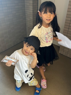 「アイテム（スカート）」を使った、sarihiさん（キッズ・110cm）の夏コーディネート
