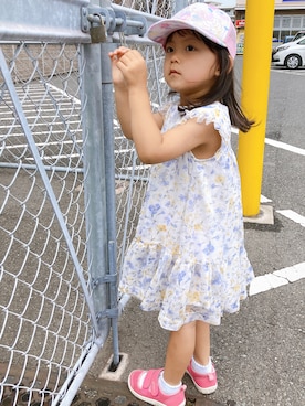 「SUKUSUKU（スクスク）のアイテム」を使った、sarihiさん（キッズ・90cm）の夏コーディネート