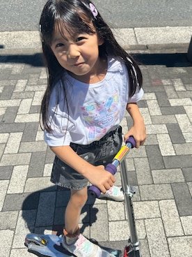 「アイテム（デニムパンツ）」を使った、sarihiさん（キッズ・110cm）の夏コーディネート
