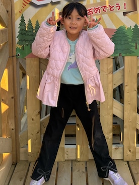 「アイテム（スウェット）」を使った、sarihiさん（キッズ・110cm）の秋コーディネート