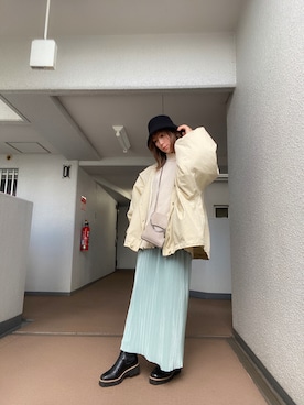 「ランチコーデ」｜「アイテム（ジャケット/アウター）」を使った、zun.1130さん（レディース・153cm）の冬コーディネート