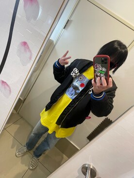 「Supreme （シュプリーム）のアイテム（MA-1）」を使った、美由起さん（メンズ・168cm）の冬コーディネート