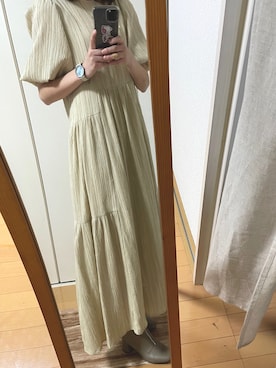 「スクエアトゥ」｜「アイテム（アナログ腕時計）」を使った、yuzuさん（レディース・154cm）の秋コーディネート