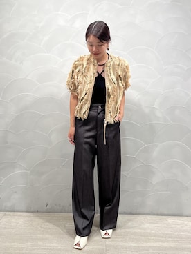 「ADAM ET ROPE'（アダムエロペ）のアイテム（デニムパンツ）」を使った、kanako fujinoさん（レディース・163cm）の夏コーディネート