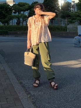 「studio CLIP（スタディオクリップ）のアイテム」を使った、gee さん（レディース・161cm）の夏コーディネート