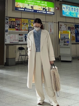 「アイテム（スラックス）」を使った、gee さん（レディース・161cm）の秋コーディネート