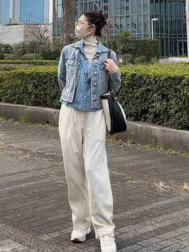 「Simplicite（サンプリシテ）のアイテム」を使った、gee さん（レディース・161cm）の春コーディネート