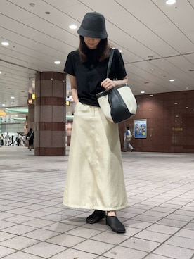 「H&M（エイチ・アンド・エム）のアイテム（バッグ）」を使った、gee さん（レディース・161cm）の夏コーディネート