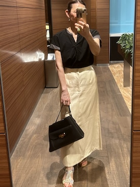 「アイテム（スカート）」を使った、gee さん（レディース・161cm）の夏コーディネート