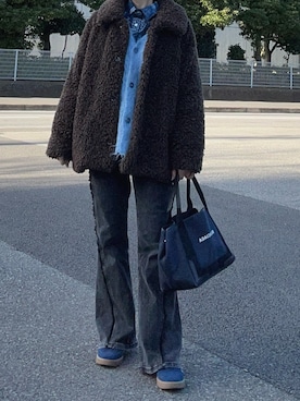 「ZIP FIVE（ジップファイブ）のアイテム（トップス）」を使った、gee さん（レディース・161cm）の冬コーディネート